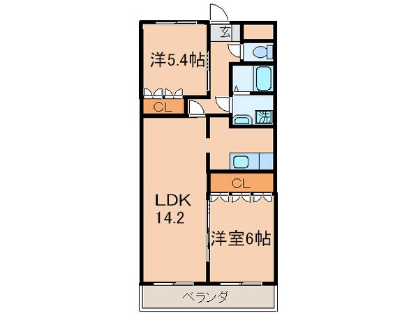 グランド－ルのぞえ２の物件間取画像